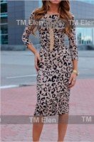 Платье облегающее в леопардовой расцветке