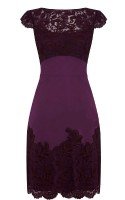 Фиолетовое платье с кружевом Karen Millen